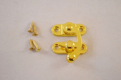 Gold plate box clasp spring action